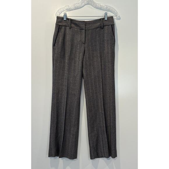 Ann Taylor Loft Herringbone‎ Tweed Julie Trousers Pants Womens 2 (1613) - Picture 1 of 4